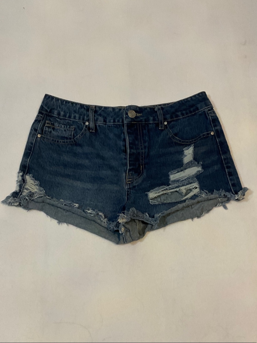 refuge  Distressed Denim Cutoff Shorts